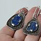 Silver earrings with blue kyanites. Earrings. etnoart. My Livemaster. Фото №6