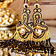 Soutache earrings. Mystery. bead earrings. long earrings beaded, Earrings, Krasnodar,  Фото №1