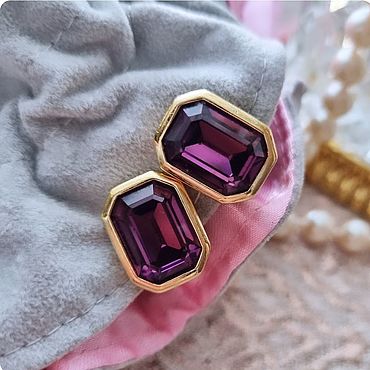 Винтаж ручной работы. Ярмарка Мастеров - ручная работа Винтаж: Клипсы Christian Dior, Кристиан Диор, винтаж. Handmade.