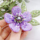 Flower brooch embroidered with threads, beads and sequins. Brooches. vettochka. Online shopping on My Livemaster.  Фото №2