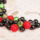 Bracelet with raspberries, black currants and apples. Bead bracelet. Romanycheva Natalia. My Livemaster. Фото №4