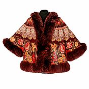 Одежда handmade. Livemaster - original item Jacket made of a scarf with arctic fox fur. Handmade.