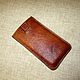 Phone case made of genuine leather. blue. red, Case, St. Petersburg,  Фото №1
