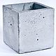Кашпо из бетона "Bloktagon big cube". Кашпо. Structura.spb. Интернет-магазин Ярмарка Мастеров.  Фото №2