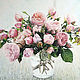 Oil painting Peony rose Bank 80x80 cm, Pictures, Moscow,  Фото №1