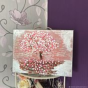 Картины и панно handmade. Livemaster - original item Painting with a flowering tree 