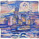 платок батик "Закат". Платки. Татьяна Султанова  Batik and Felt. Интернет-магазин Ярмарка Мастеров.  Фото №2