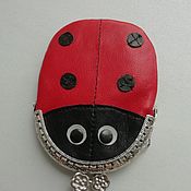 Brooch made of leather 