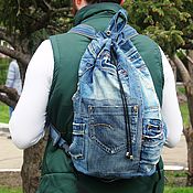 Backpack Pocket denim Gray
