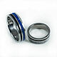 Titanium engagement rings with pearls, onyx and lapis lazuli, Rings, Moscow,  Фото №1