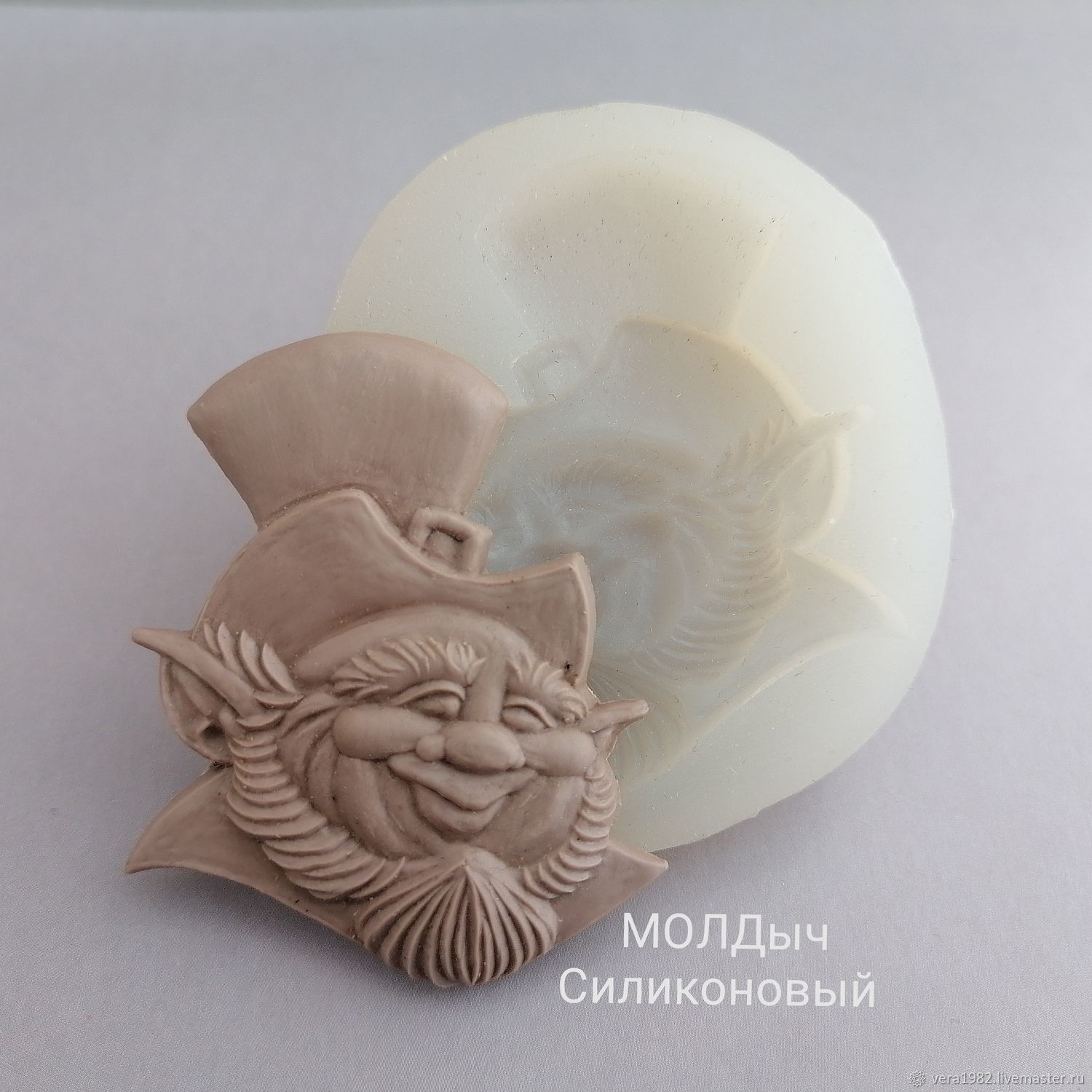 Silicone mold 5,5 x 5 cm Gnome, Decoupage and painting tools, Odintsovo,  Фото №1