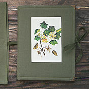 Канцелярские товары handmade. Livemaster - original item Green Botanical album (A4, 15 white sheets of tracing paper). Handmade.