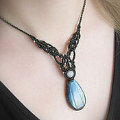 Украшения handmade. Livemaster - original item Necklace made of natural stones labrador labradorite blue blue. Handmade.