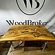 Стол-река из слэба карагача 140х70 с эпоксидной смолой. Столы. WoodBroker. Интернет-магазин Ярмарка Мастеров.  Фото №2