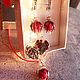 Серьги и Кулон с рубиновыми бутонами и листьями из муранского стекла. Комплекты украшений. Анастасия. Ярмарка Мастеров.  Фото №5