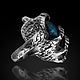 Перстень серебряный Когти Дракона с лабрадором. Кольца. Aventure.Jewelry. Интернет-магазин Ярмарка Мастеров.  Фото №2