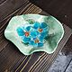 Ceramic Plate Blue Flowers. Plates. GFox family workshop (homeaccent). Online shopping on My Livemaster.  Фото №2