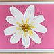 Order Picture of a white daisy on a pink background with rhinestones 'On pink' 38h27cm. chuvstvo-pozitiva (chuvstvo-pozitiva). Livemaster. . Pictures Фото №3