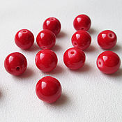 Материалы для творчества handmade. Livemaster - original item Coral 10 mm, red beads for stone jewelry. Handmade.