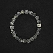 Украшения handmade. Livemaster - original item A bracelet made of beads: Bracelet made of natural agate with a cube. Handmade.
