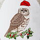 Order Pouch with embroidery 'Christmas owl'. Shpulkin dom. Livemaster. . Gift wrap Фото №3