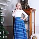 Skirt Russian style 'Arepa' blue. Skirts. Slavyanskie uzory. My Livemaster. Фото №4