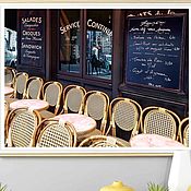 Картины и панно handmade. Livemaster - original item Paris cafe photo painting for the interior of the kitchen dining room. Handmade.
