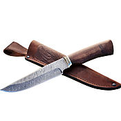 Forged damascus knife "Bear"