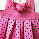 Платье для девочки "Модный Горошек". . Крестильные наборы Baby-VipCrochet. Интернет-магазин Ярмарка Мастеров.  Фото №2