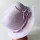 hats: Lilac wool hat. Hats1. Magia voyloka (Magia-voyloka). My Livemaster. Фото №5