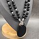 Mesmerizing necklace with a Natural black agate pendant. Necklace. naturalkavni. Online shopping on My Livemaster.  Фото №2