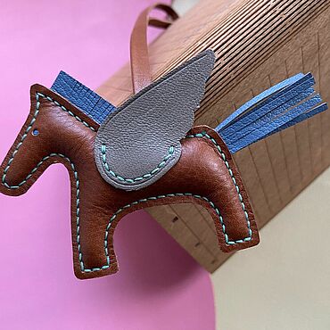 Сумки ручной работы. Ярмарка Мастеров - ручная работа Брелок в стиле Hermes. Handmade.