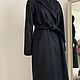 Пальто-халат чёрное из шерсти с кашемиром Max Mara, Пальто, Москва,  Фото №1