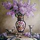 Still life painting with lilac in a vase 50*70 cm, Pictures, Chekhov,  Фото №1