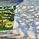 Картина маслом абстракция геометрия лето пейзаж деревья Квадрат солнца, Картины, Москва,  Фото №1