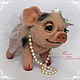 Penelope the pig is felted from wool. Felted pig minipig, Felted Toy, Nizhny Novgorod,  Фото №1