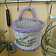 Round fancy basket 'bouquet of lavender', Basket, Moscow,  Фото №1