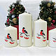 Christmas candle with painting. Candles. Olga Stroeva. Online shopping on My Livemaster.  Фото №2