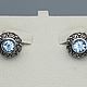 Silver earrings with natural topaz. Stud earrings. yakitoriya. Online shopping on My Livemaster.  Фото №2