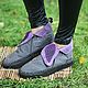 Order Boots loafers Low suede Grey violet. Katorina Rukodelnica HandMadeButik. Livemaster. . Ankle boot Фото №3