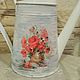 Order Watering can decoupage 'Poppies'. nikazvereva. Livemaster. . Heads Фото №3