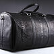 Sports bag made of genuine python leather IMP0584B. Sports bag. CrocShop. Online shopping on My Livemaster.  Фото №2