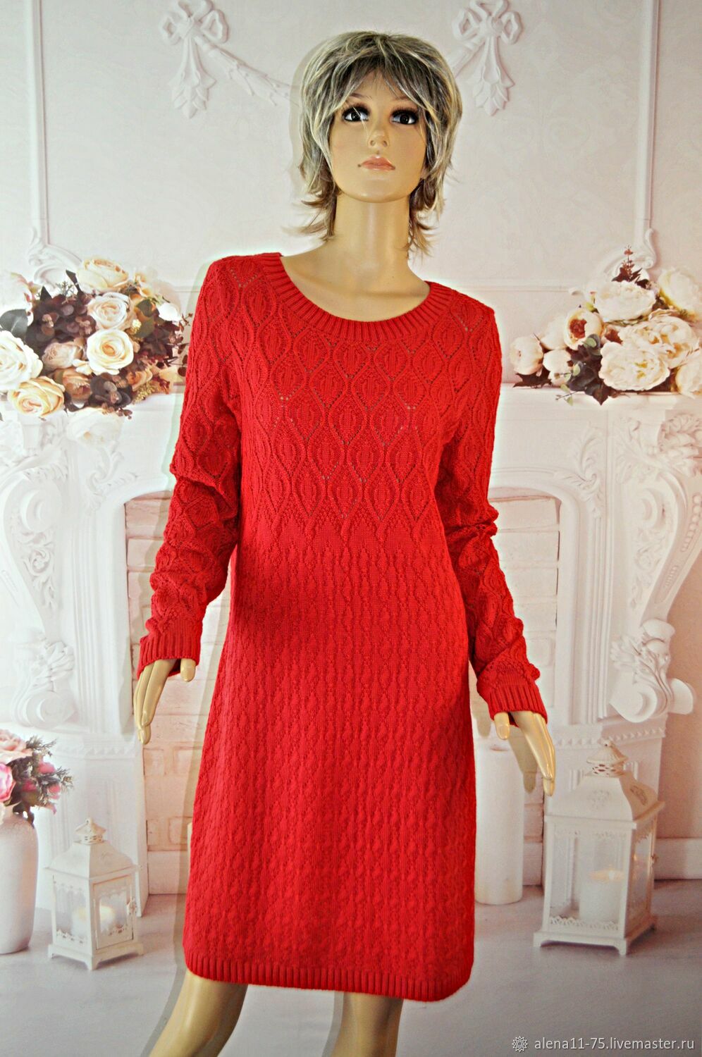 Knitted dress,46-48 size, Dresses, Gryazi,  Фото №1