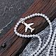 Заказать Самолёт изящный чокер из фианитов с серебряной подвеской. LuxingDetails-2 (Светлана). Ярмарка Мастеров. . Чокер Фото №3