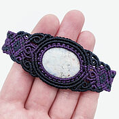 Украшения handmade. Livemaster - original item Bracelet white marble moonstone natural purple blue white. Handmade.