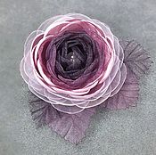 Украшения handmade. Livemaster - original item Morning BlackBerry. Brooch - handmade flower made of fabric. Handmade.