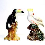 Винтаж handmade. Livemaster - original item Statuettes Toucan and parrot. Handmade.