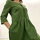 Минус 60!!!Длинное зелёное платье бохо из шерсти в пол. Платья. LADY SHRI (ОЛЬГА). Ярмарка Мастеров.  Фото №6