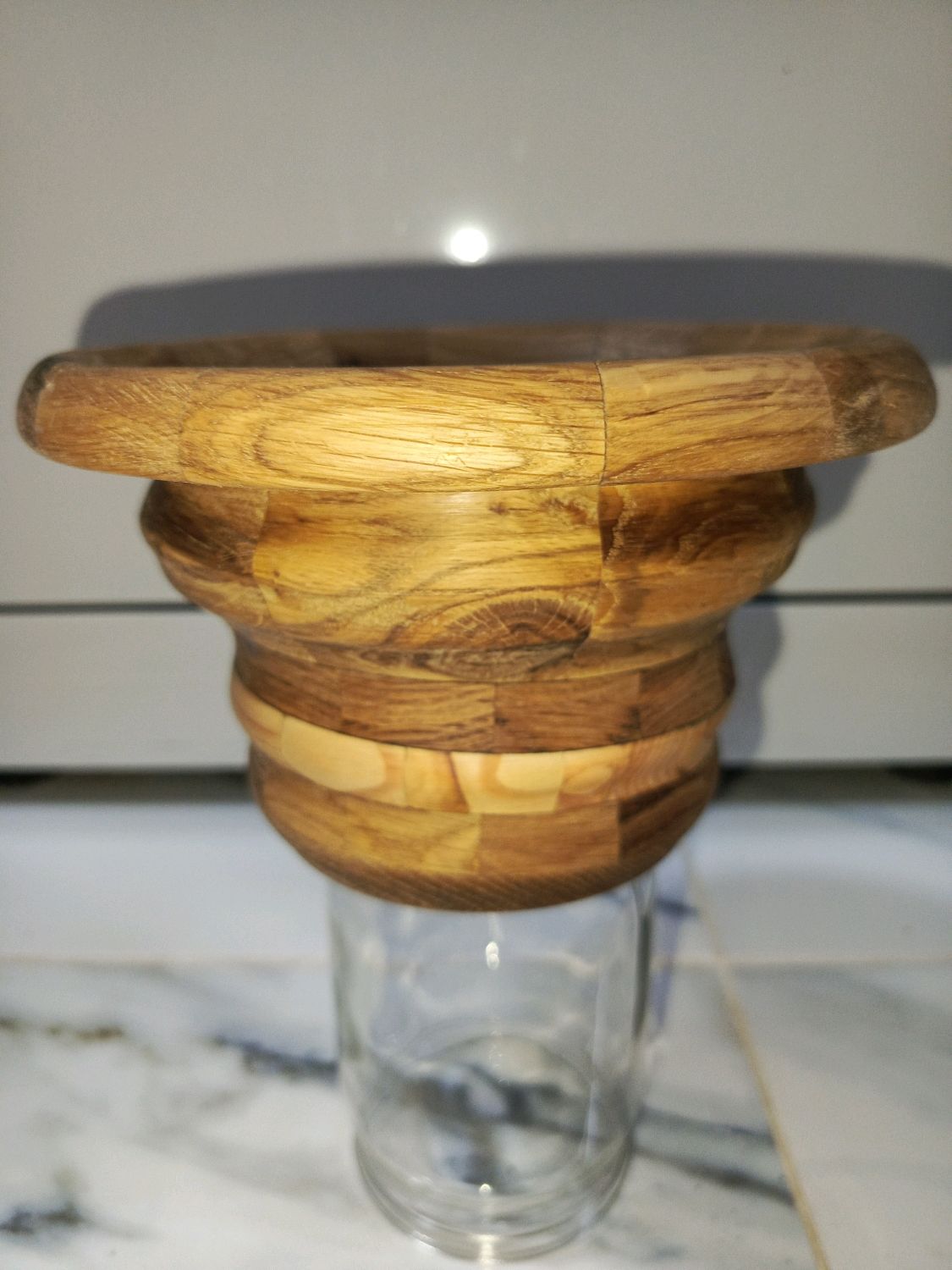 Декоративный горшок для цветов сегментное точение Ясень сосна в ...