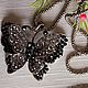 Large 'Butterfly' pendant Black and Light Marcasites. Pendant. Rimliana - the breath of the nature (Rimliana). My Livemaster. Фото №4
